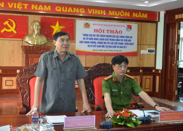 Hội thảo “Nâng cao vai trò trách nhiệm của lực lượng công an và tổ chức đoàn, đoàn viên trong công tác phối hợp đấu tranh phòng, chống ma túy lứa tuổi thanh, thiếu niên”.