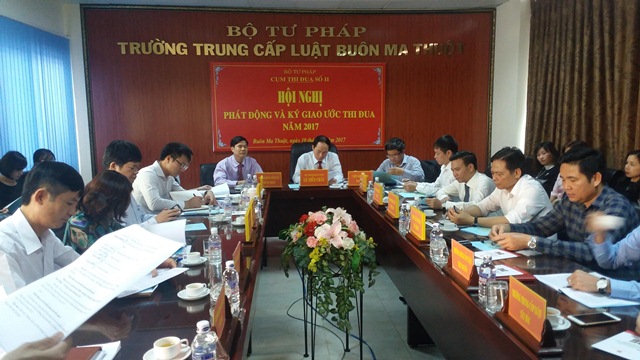 Cụm thi đua số II, Bộ Tư pháp tổ chức Hội nghị phát động và ký giao ước thi đua năm 2017