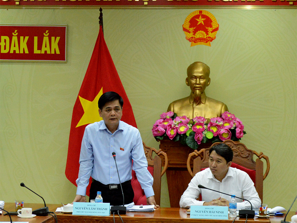 Đoàn giám sát của Hội đồng Dân tộc Quốc hội giám sát tại Đắk Lắk