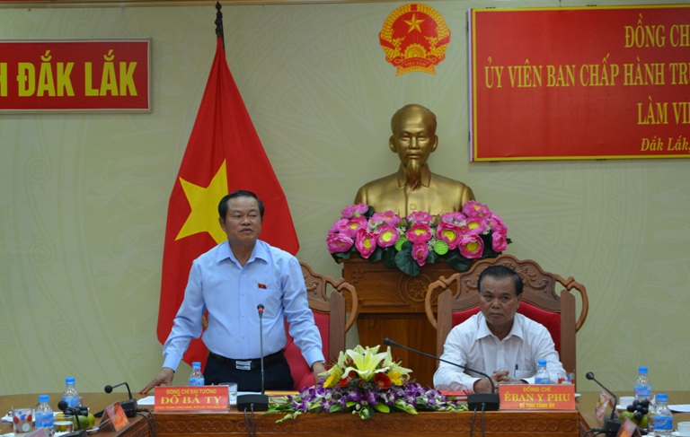 Đoàn công tác của Quốc hội làm việc với tỉnh về kết quả tiếp công dân, xử lý đơn thư, giải quyết khiếu nại, tố cáo của công dân trên địa bàn tỉnh.