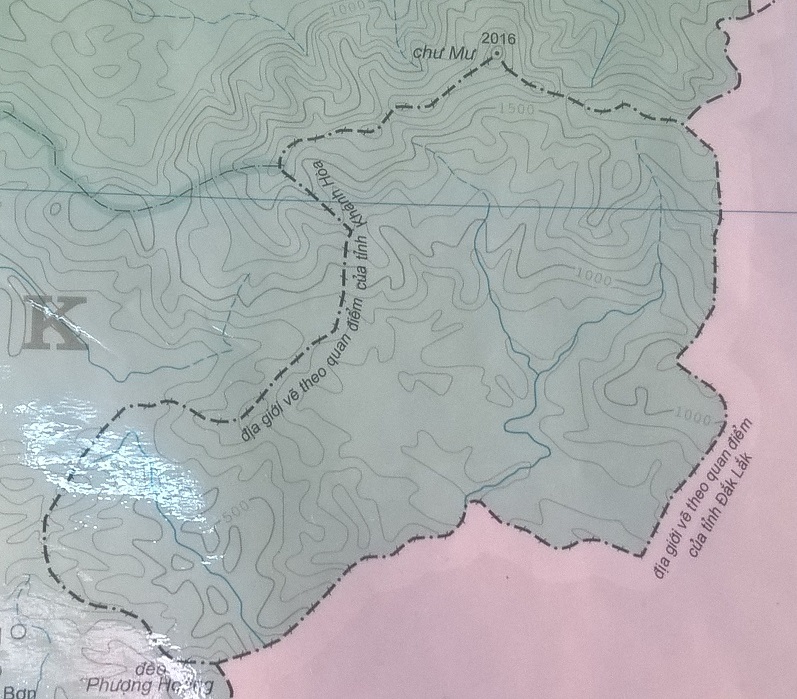 Báo cáo làm việc Bộ Nội vụ và hai tỉnh Đắk Lắk, Khánh Hòa về đường địa giới hành chính chưa thống nhất.