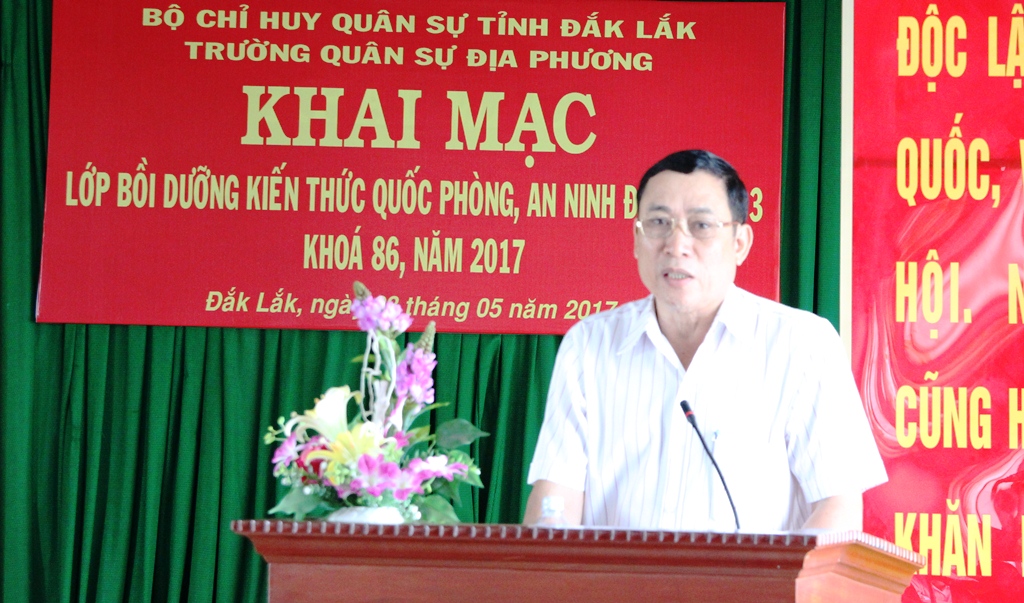 Khai mạc lớp bồi dưỡng kiến thức quốc phòng-an ninh đối tượng 3, khóa 86 năm 2017
