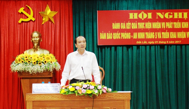 UBND tỉnh triển khai nhiệm vụ phát triển kinh tế - xã hội, đảm bảo quốc phòng – an ninh tháng 6/2017