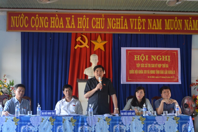 Đoàn Đại biểu Quốc hội tỉnh, HĐND tỉnh tiếp xúc cử tri tại xã Ya Tờ Mốt, huyện Ea Súp.