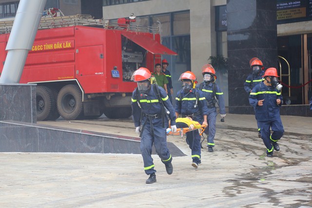 Tăng cường công tác diễn tập phương án chữa cháy, CNCH trên địa bàn tỉnh