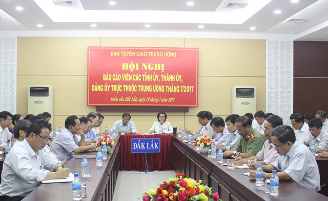 Hội nghị trực tuyến báo cáo viên Trung ương tháng 7/2017