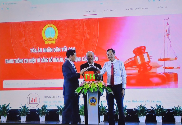 Lễ khai trương Trang thông tin điện tử công bố bản án, quyết định của Tòa án.