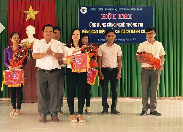 Huyện Krông Bông tổ chức Hội thi ứng dụng công nghệ thông tin nâng cao hiệu quả cải cách hành chính năm 2017