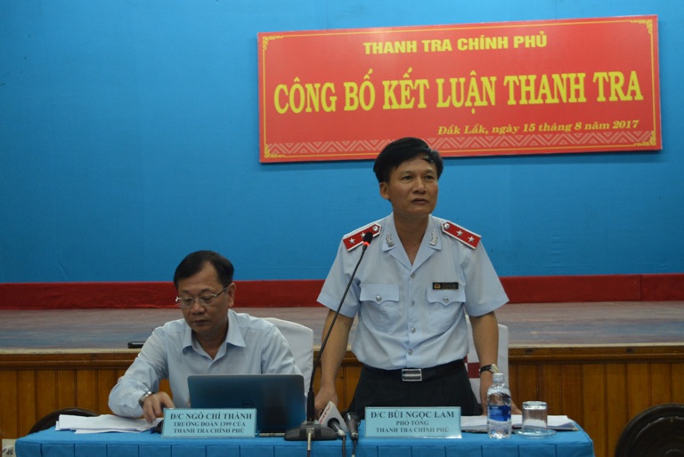 Thanh tra Chính phủ Công bố kết luận thanh tra về Dự án đầu tư, xây dựng chợ trung tâm thành phố Buôn Ma Thuột