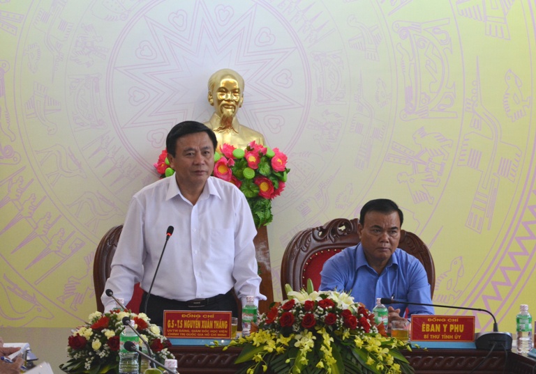 Lãnh đạo tỉnh tiếp và làm việc với đoàn công tác của Học viện Chính trị Quốc gia Hồ Chí Minh