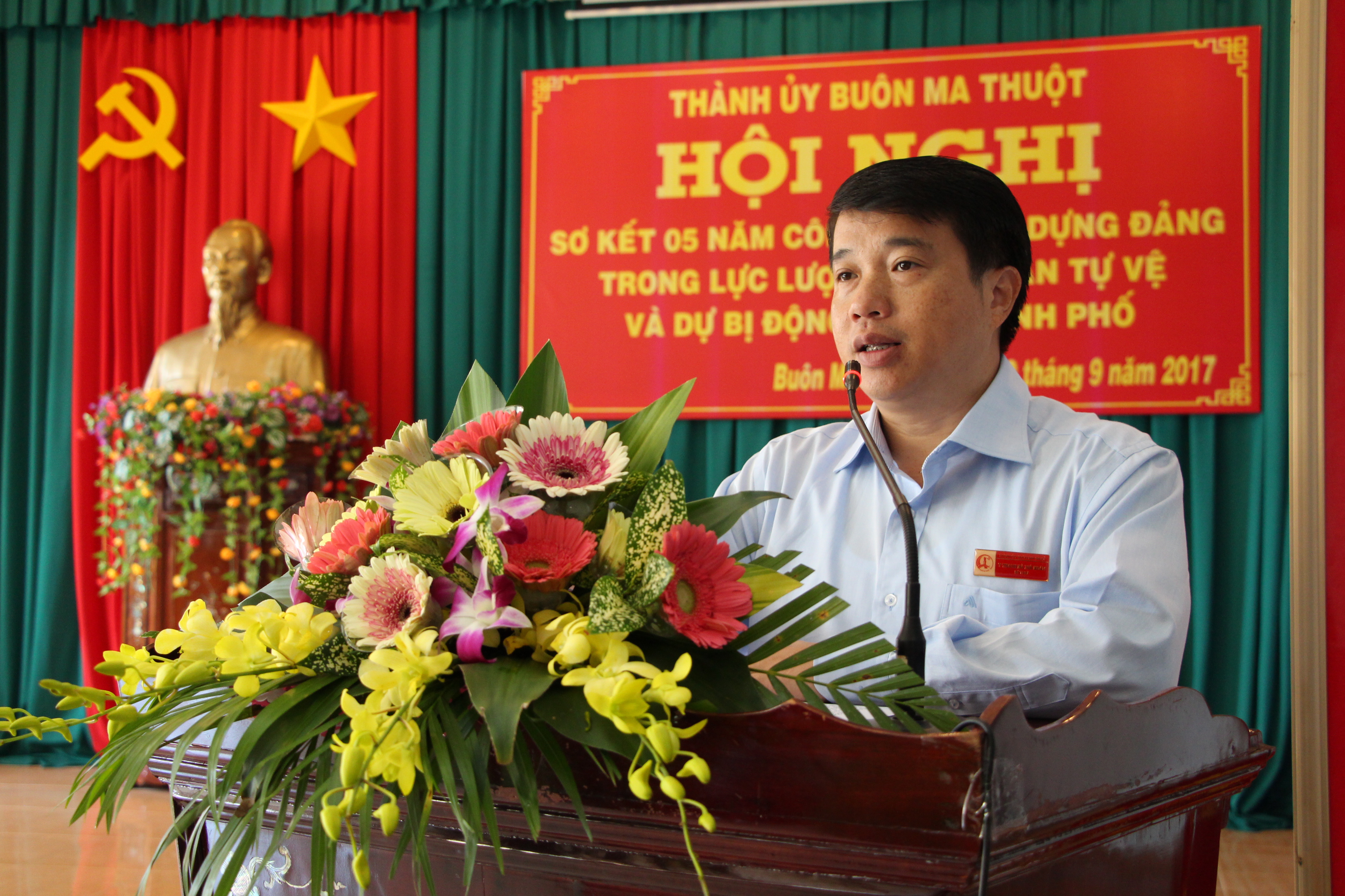 Hội nghị sơ kết 5 năm thực hiện công tác xây dựng Đảng trong lực lượng dân quân tự vệ và dự bị động viên