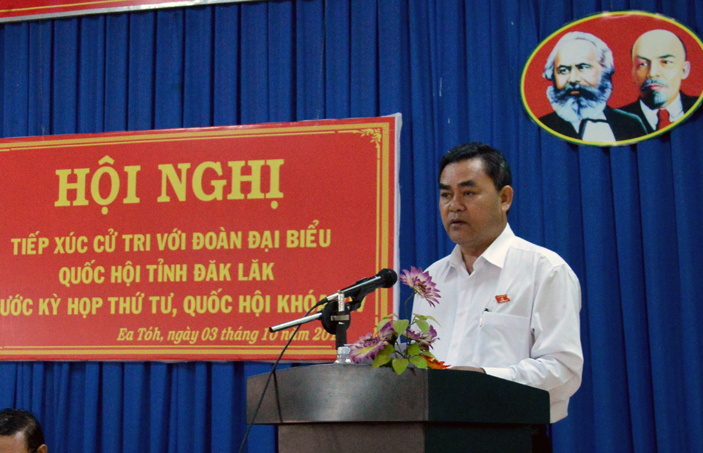 Đoàn Đại biểu Quốc hội tỉnh tiếp xúc với cử tri huyện Krông Năng