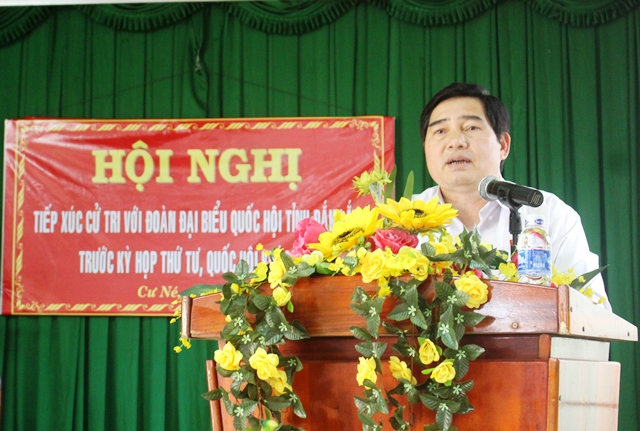 Đoàn Đại biểu Quốc hội tỉnh tiếp xúc cử tri tại huyện Krông Búk