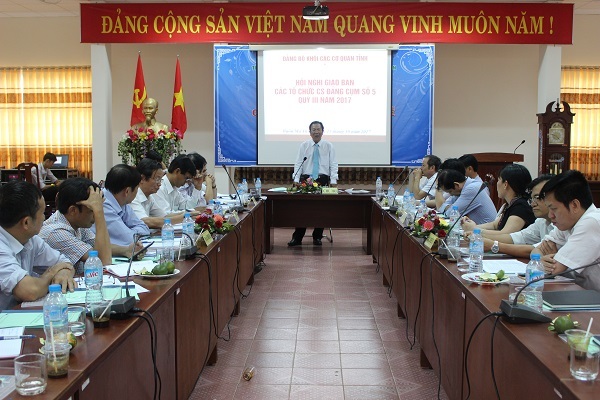 Hội nghị Giao ban Cụm tổ chức cơ sở Đảng số V, Quý III năm 2017
