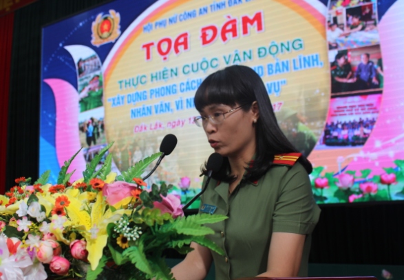 Phụ nữ Công an tỉnh Tọa đàm “Xây dựng phong cách người CAND bản lĩnh, nhân văn, vì nhân dân phục vụ”