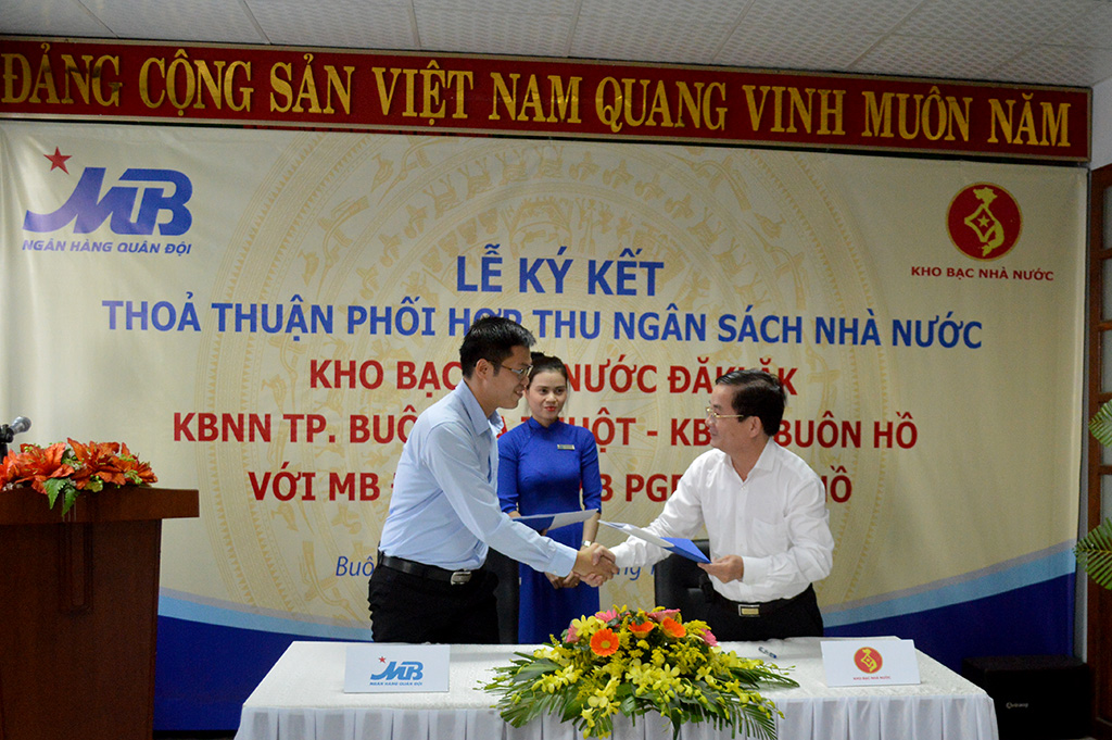 Ngân hàng Thương mại Cổ phần Quân đội chi nhánh Đắk Lắk được ủy nhiệm thu ngân sách nhà nước