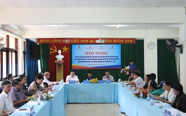Tổng kết kế hoạch phối hợp tuyên truyền nâng cao nhận thức và vai trò của thanh niên tham gia sinh hoạt Đoàn – Hội trên địa bàn dân cư, giai đoạn 2013 – 2017