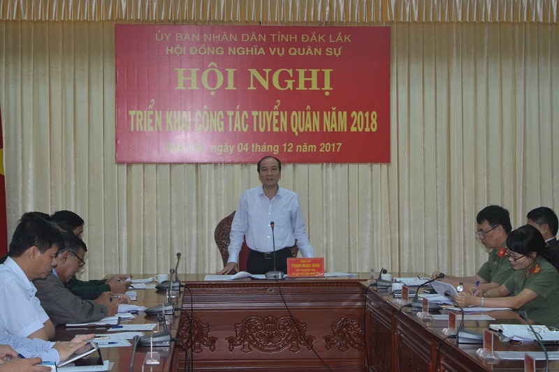 Hội đồng Nghĩa vụ quân sự tỉnh triển khai công tác tuyển quân năm 2018.