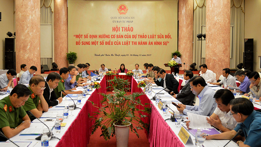 Hội thảo “Một số vấn đề cơ bản của Dự thảo Luật sửa đổi, bổ sung một số điều của Luật Thi hành án hình sự”