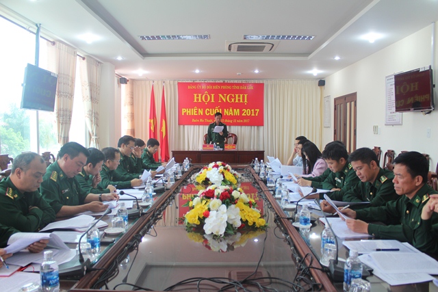 Đảng ủy Bộ đội Biên phòng tỉnh Đắk Lắk tổ chức Hội nghị phiên cuối năm 2017