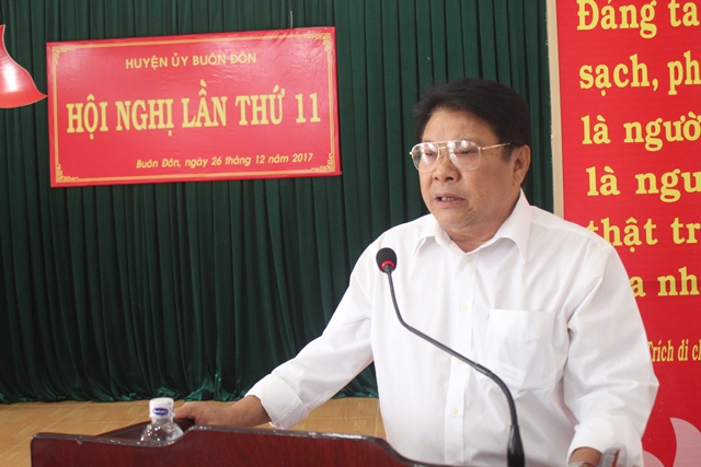 Hội nghị Ban Chấp hành Đảng bộ huyện Buôn Đôn mở rộng lần thứ 11