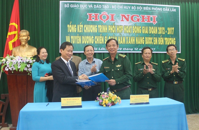 Tổng kết Chương trình phối hợp giữa Sở Giáo dục và Đào tạo và Bộ đội Biên phòng tỉnh giai đoạn 2012-2017