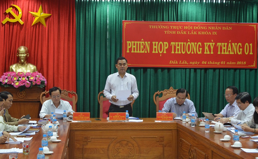Thường trực HĐND tỉnh triển khai nhiệm vụ tháng 1/2018.