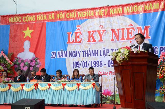Lễ kỷ niệm 20 năm thành lập thị trấn Quảng Phú huyện Cư M'gar