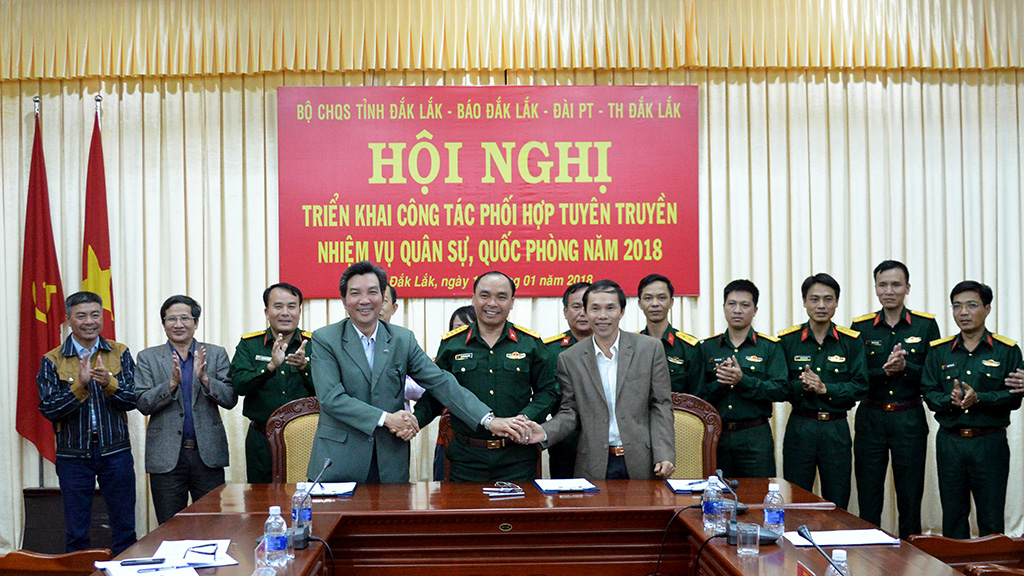 Hội nghị triển khai công tác phối hợp tuyên truyền nhiệm vụ quân sự, quốc phòng năm 2018