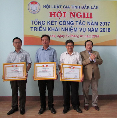 Hội Luật gia tỉnh Đắk Lắk tổ chức Hội nghị tổng kết công tác, phong trào thi đua năm 2017 và triển khai nhiệm vụ năm 2018