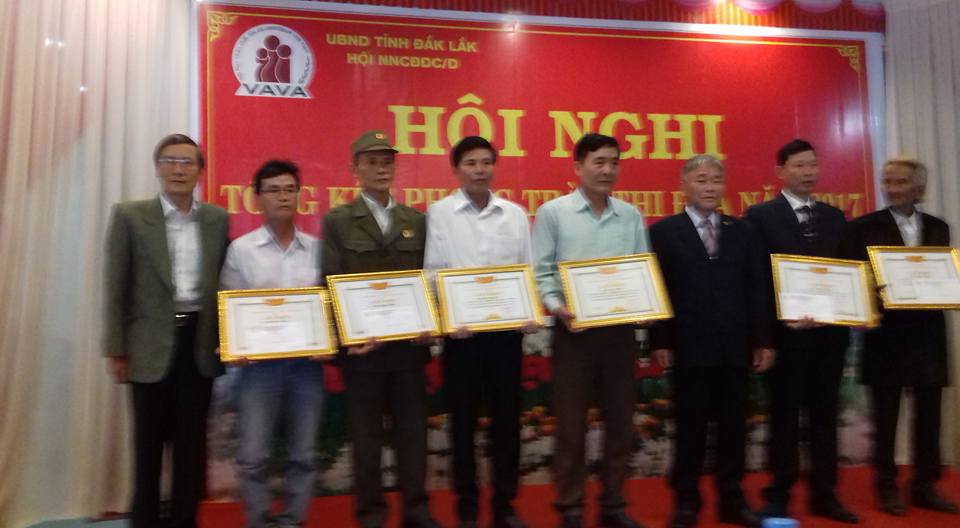 Hội Nạn nhân chất độc da cam tỉnh Đắk Lắk tổng kết phong trào thi đua 2017