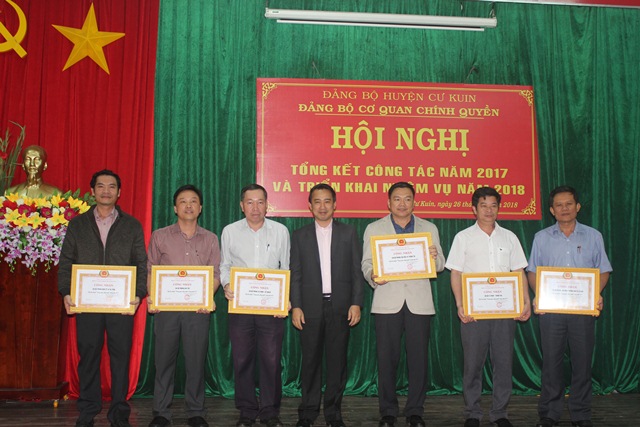 Đảng bộ Cơ quan chính Quyền huyện Cư Kuin tổng kết công tác năm 2017 và triển khai nhiệm vụ năm 2018.