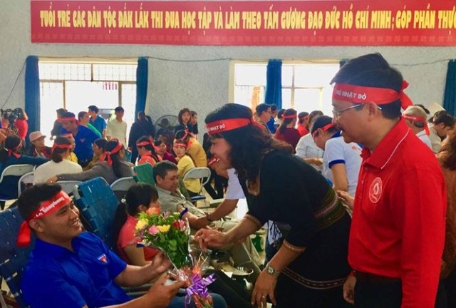 Trường Trung cấp Luật Buôn Ma Thuột tham gia Ngày hội hiến máu tình nguyện
