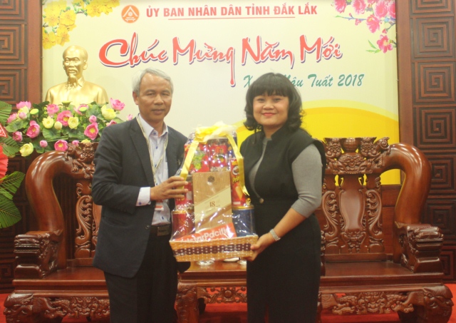 Công ty Cổ phần Hàng không Jetstar Pacific Airlines chi nhánh miền Trung - miền Nam thăm và chúc Tết lãnh đạo UBND tỉnh