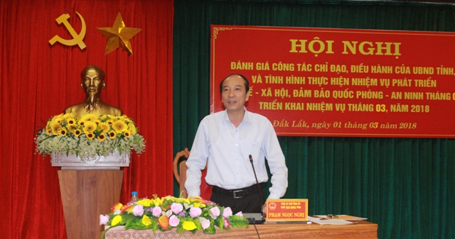 UBND tỉnh triển khai nhiệm vụ phát triển kinh tế -xã hội, đảm bảo quốc phòng – an ninh tháng 03/2018