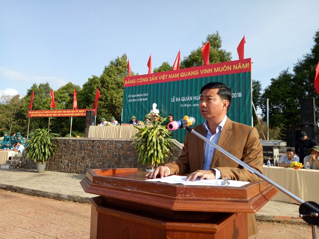 Huyện Cư M'gar tổ chức lễ ra quân huấn luyện năm 2018