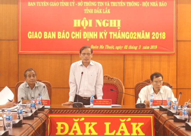 Giao ban báo chí định kỳ tháng 02/2018
