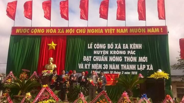 Lễ công bố xã Ea Kênh đạt chuẩn nông thôn mới và Kỷ niệm 30 năm thành lập xã