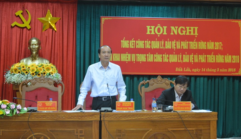 Năm 2018 phấn đấu giảm 10% số vụ vi phạm pháp luật về quản lý, bảo vệ rừng.