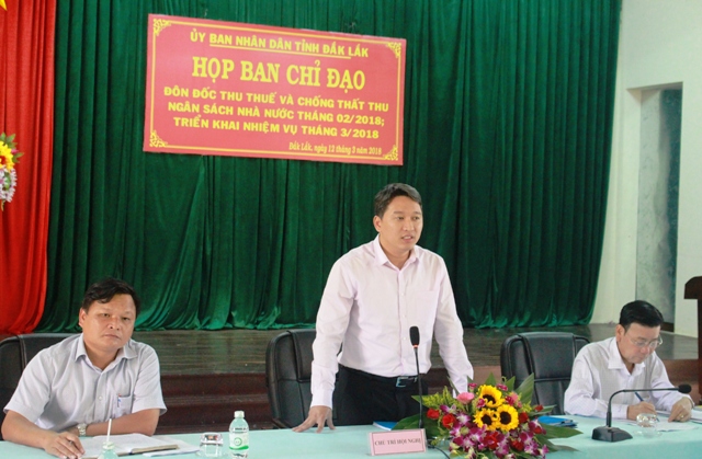 Kết luận của Phó Chủ tịch Thường trực UBND tỉnh tại cuộc họp thường kỳ Ban Chỉ đạo đôn đốc thu thuế và chống thất thu ngân sách Nhà nước