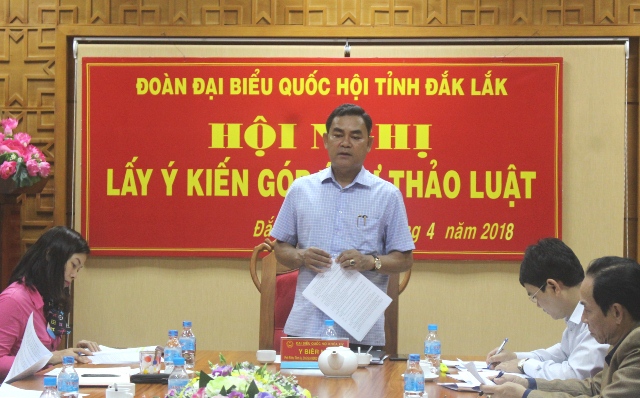 Đoàn Đại biểu Quốc hội tỉnh lấy ý kiến góp ý dự thảo Luật