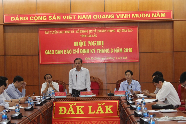 Hội nghị giao ban báo chí tháng 3/2018.