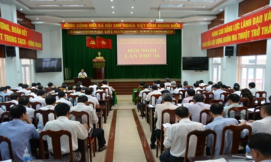 Hội nghị Ban Chấp hành Đảng bộ thành phố Buôn Ma Thuột mở rộng lần thứ 16