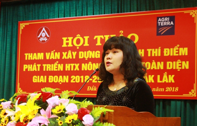 Hội thảo tham vấn xây dựng kế hoạch thí điểm phát triển HTX nông nghiệp toàn diện tỉnh Đắk Lắk giai đoạn 2018 - 2020