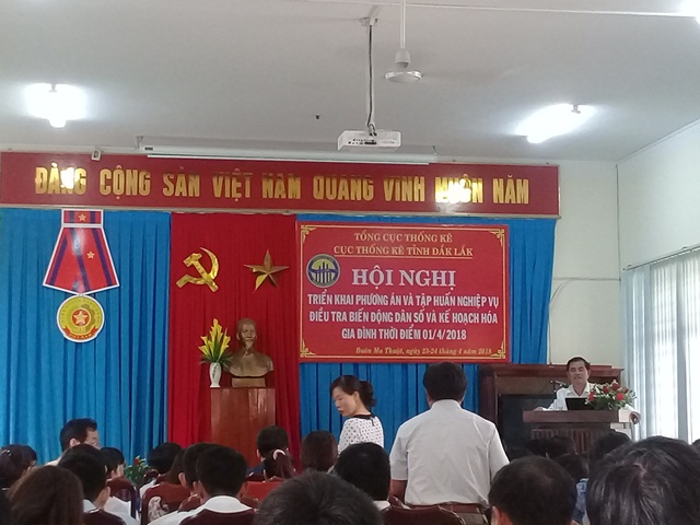 Cục Thống kê tỉnh Đắk Lắk tổ chức Hội nghị tập huấn nghiệp vụ Điều tra biến động dân số và Kế hoạch hóa gia đình thời điểm 01/04/2018.