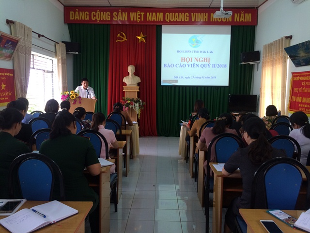 Hội Liên hiệp Phụ nữ tỉnh tổ chức Hội nghị báo cáo viên quý II năm 2018