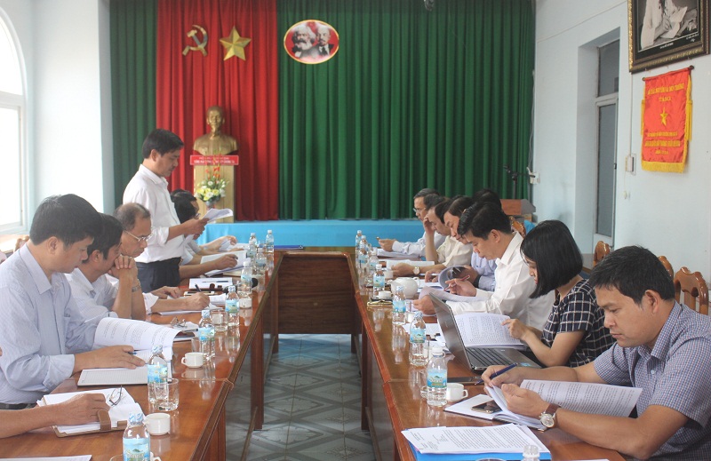 Tổ công tác của UBND tỉnh làm việc với Sở Tài nguyên và Môi trường