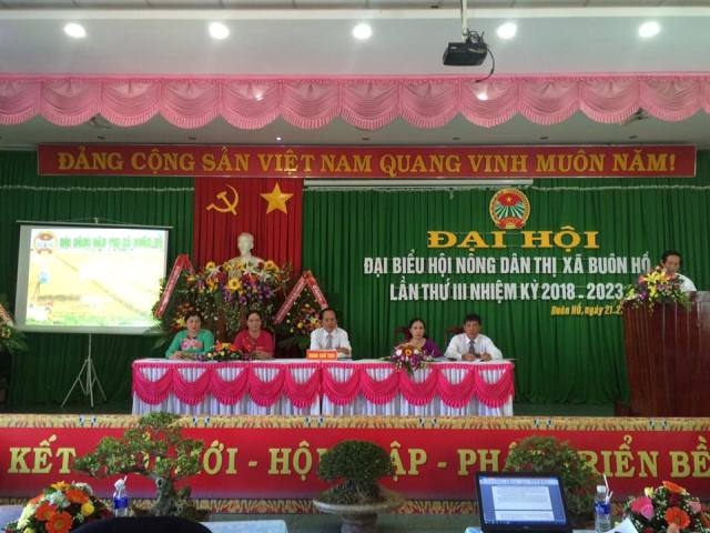 Đại hội Hội Nông dân thị xã Buôn Hồ khóa III, nhiệm kỳ 2018 – 2023