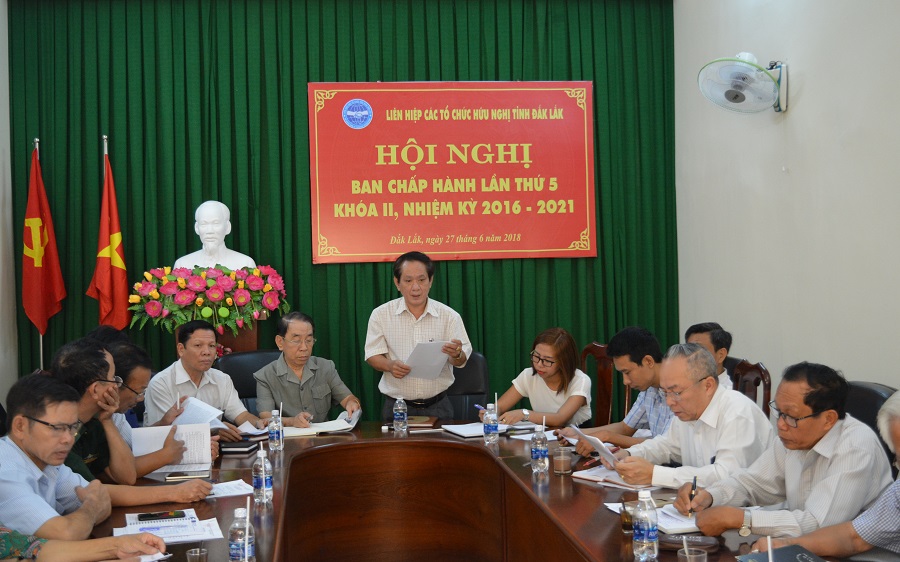 Liên hiệp các tổ chức hữu nghị tỉnh triển khai kế hoạch công tác 6 tháng cuối năm 2018.