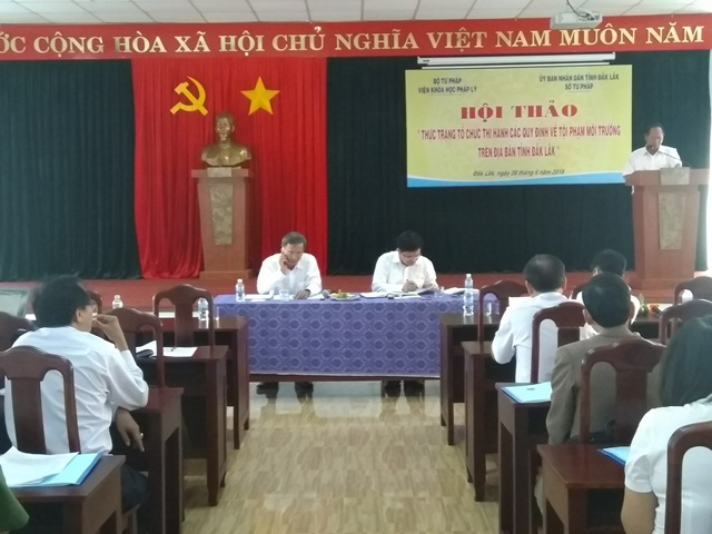 Hội thảo “Thực trạng tổ chức thi hành các quy định về tội phạm môi trường trên địa bàn tỉnh Đắk Lắk”